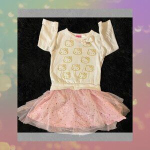 Hello Kitty Graphic Tee Applique Sequin Dress One-piece